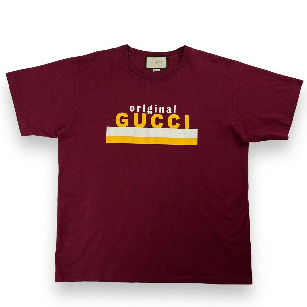 Gucci Gucci Original Gucci Burgundy T Shirt Size US M / EU 48-50 / 2 - 2 Thumbnail