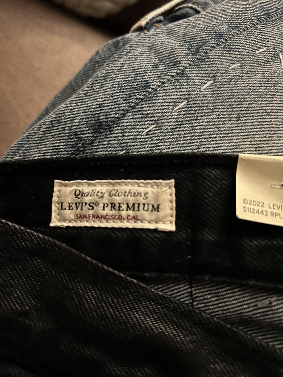 Levi's Levi wide leg wax denim Size 33" - 4 Thumbnail