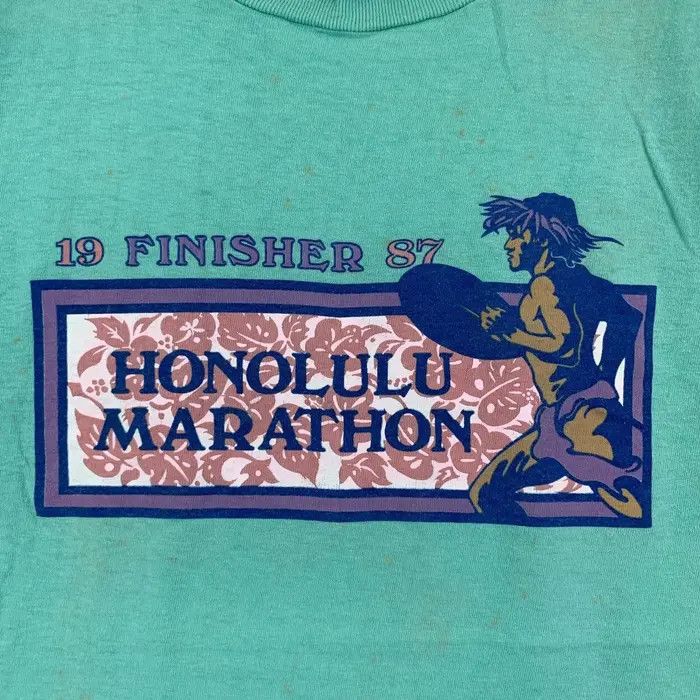 Vintage Vintage 1987 HONOLULU MARATHON FINISHER At&T Tee Shirt Size US M / EU 48-50 / 2 - 5 Thumbnail