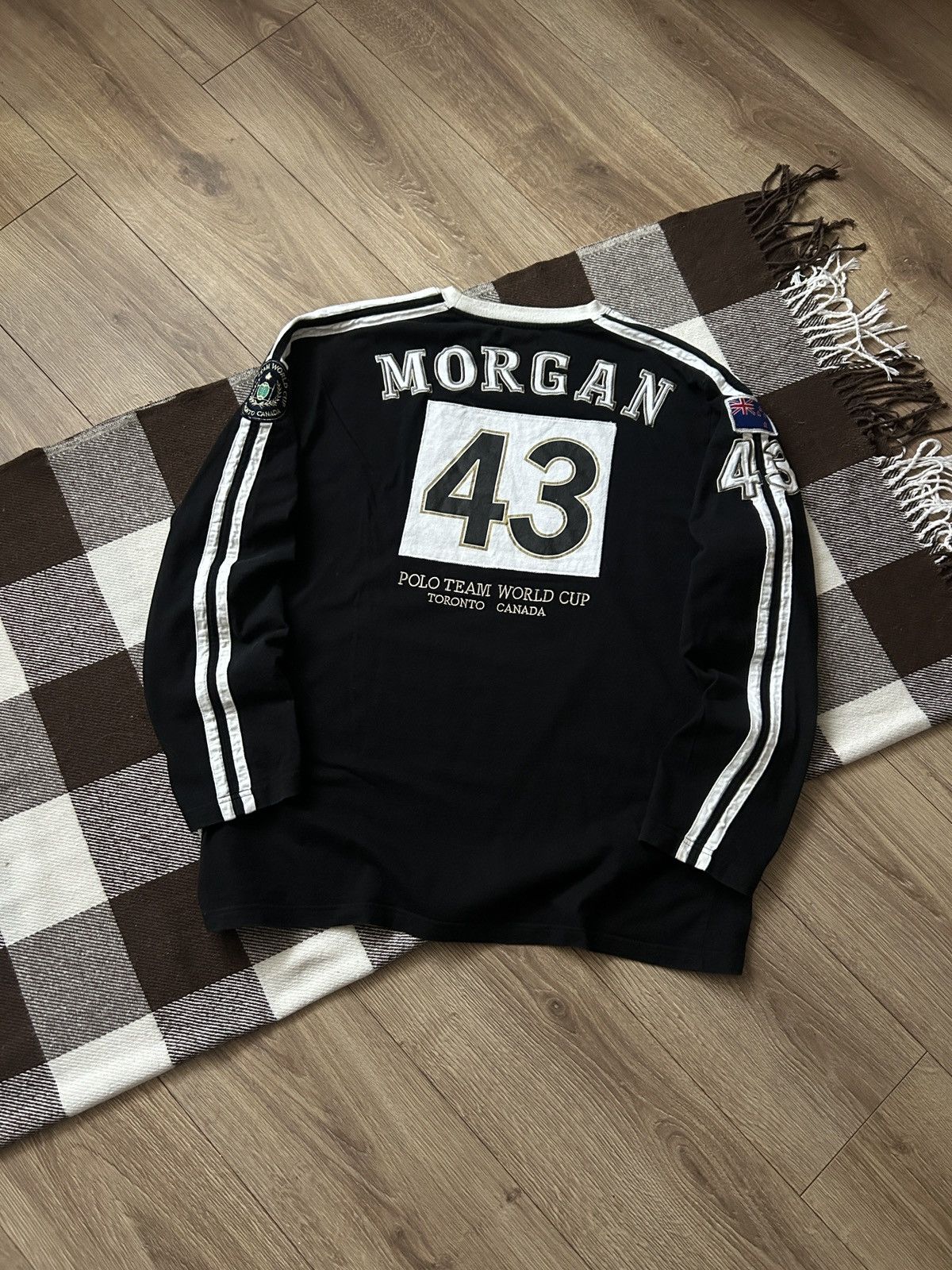 Other Vintage New Zealand Morgan rugby polo team 43 jersey mens Size US XL / EU 56 / 4 - 2 Thumbnail