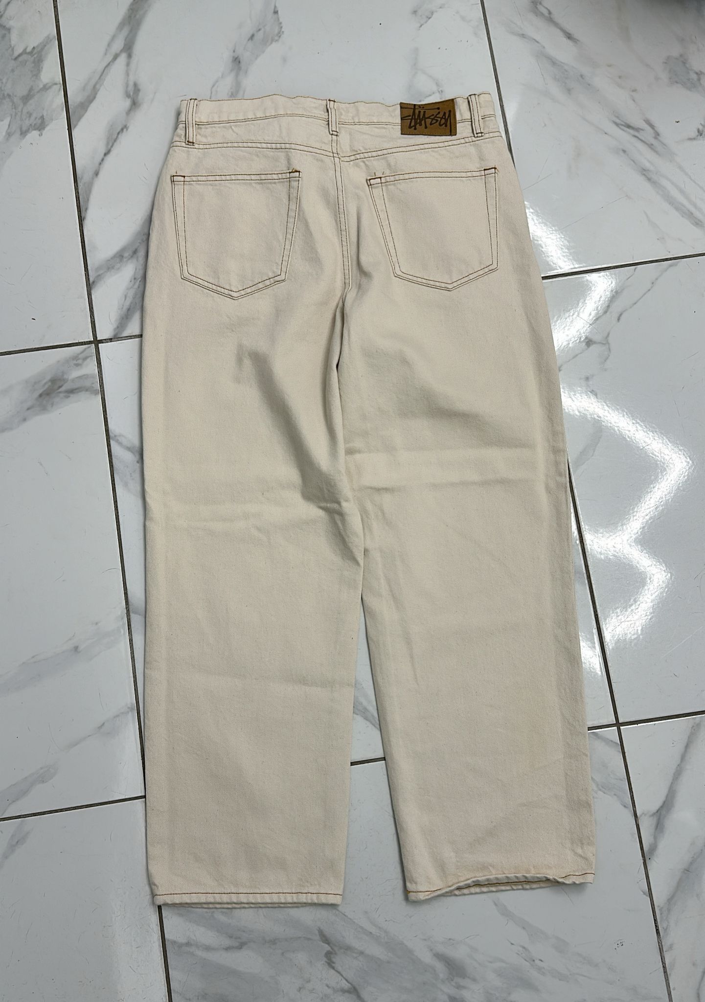 Stussy × Vintage Stussy Big Ol Jean Denim “Natural” 32 Size US 32 / EU 48 - 4 Thumbnail