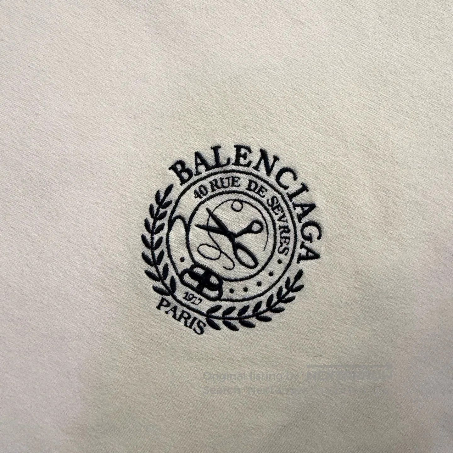 balenciaga scissors hoodie in beige color.