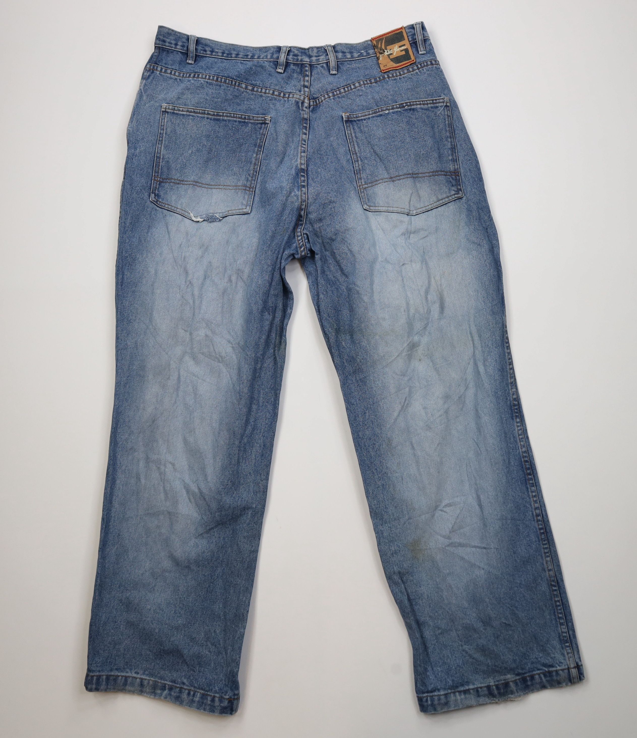 Phat Farm Vintage 90s Phat Farm Baggy Wide Leg Denim Jeans Blue Size US 40 / EU 56 - 9 Thumbnail