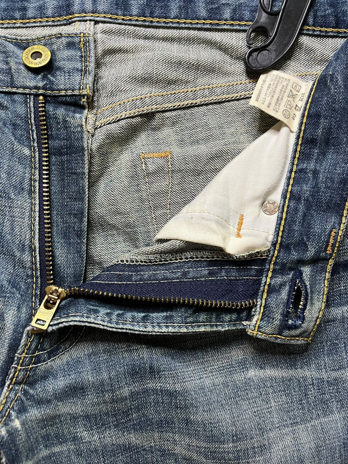 Levi's × Levi's Vintage Clothing Vintage 90s Levis 502 Blue Wash Distressed Loose Jeans Size US 30 / EU 46 - 9 Thumbnail