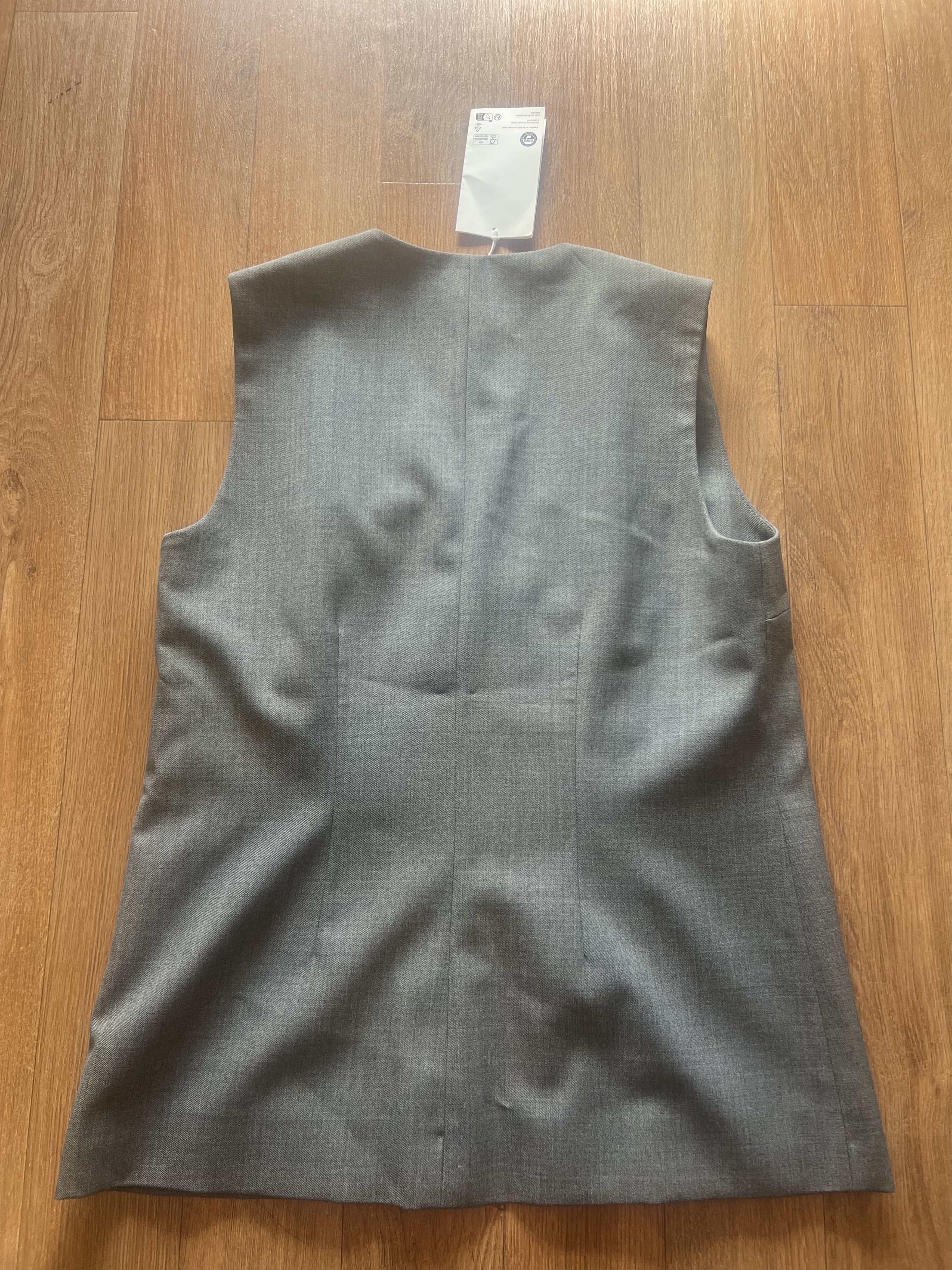 Cos Sleeveless Tailored Twill Vest COS – Grey – Size 36/S Size S / US 4 / IT 40 - 2 Thumbnail