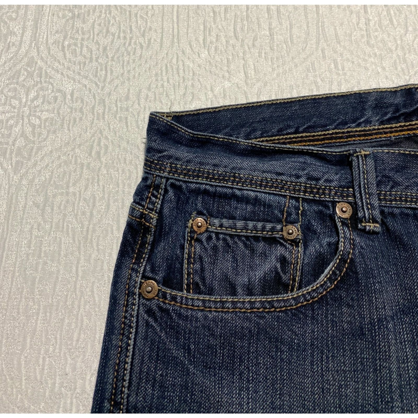 DKNY DKNY Jeans Castro Men's Size 34×30 Blue Embroidered Pockets Loose Denim Straight Jeans Mens 34 Blue Size US 34 / EU 50 - 4 Thumbnail
