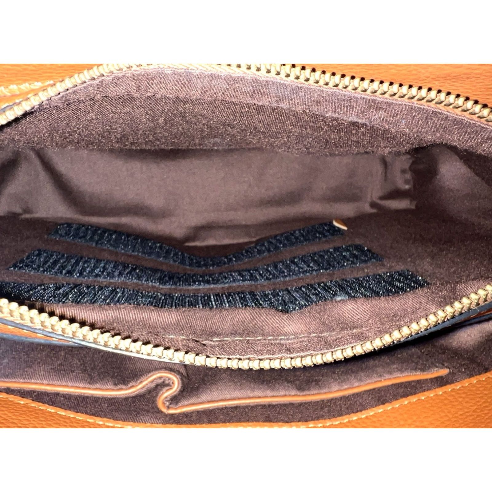 Vintage Concealed Carrie Leather Satchel, Large Tote - Cognac Aged Brown Size ONE SIZE - 7 Thumbnail