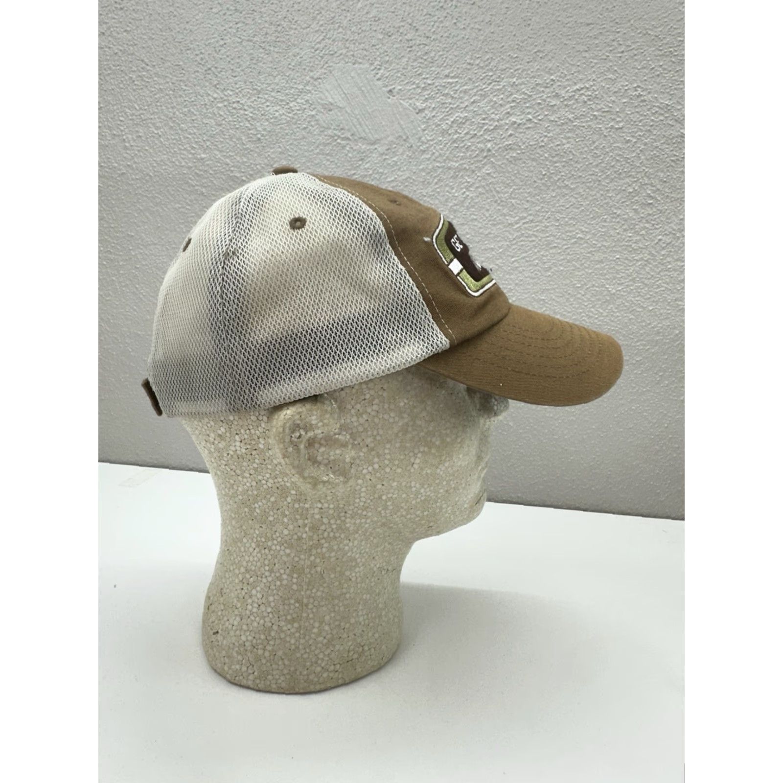 Vintage Echo Baseball Hat Be Serious Echo Brown Embroidered Logo Adjustable Cap Mens List Adjustable Strap Brown Cotton Polyester Cap Size ONE SIZE - 7 Thumbnail