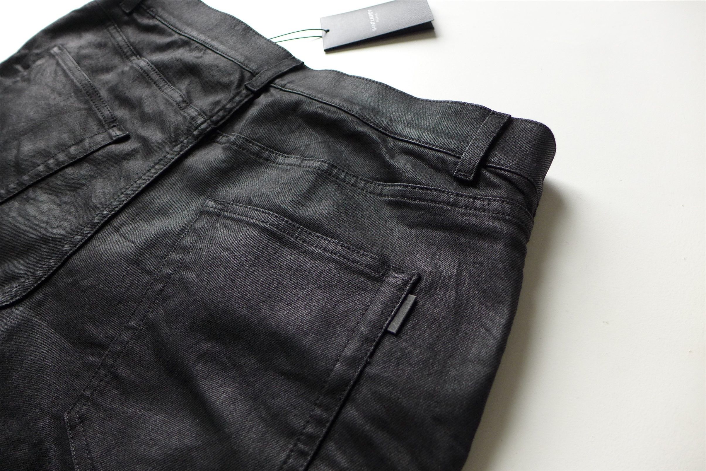 Saint Laurent Paris Saint Laurent D02 Jeans -- Coated Black Denim Size US 36 / EU 52 - 11 Thumbnail