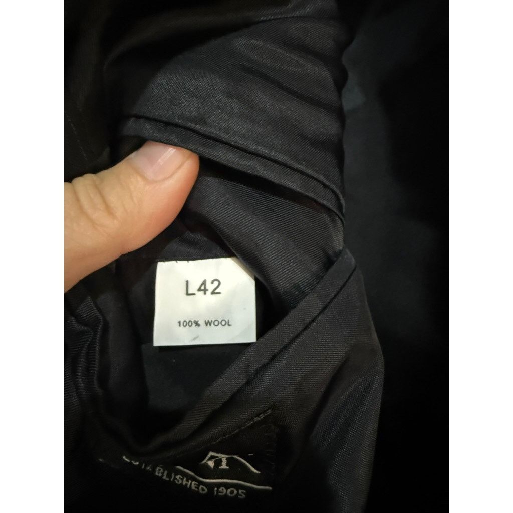 Jos. A. Bank Jos. A. Bank Men's Black Pinstripe Wool Suit Jacket Size 42L Size 42L - 4 Thumbnail