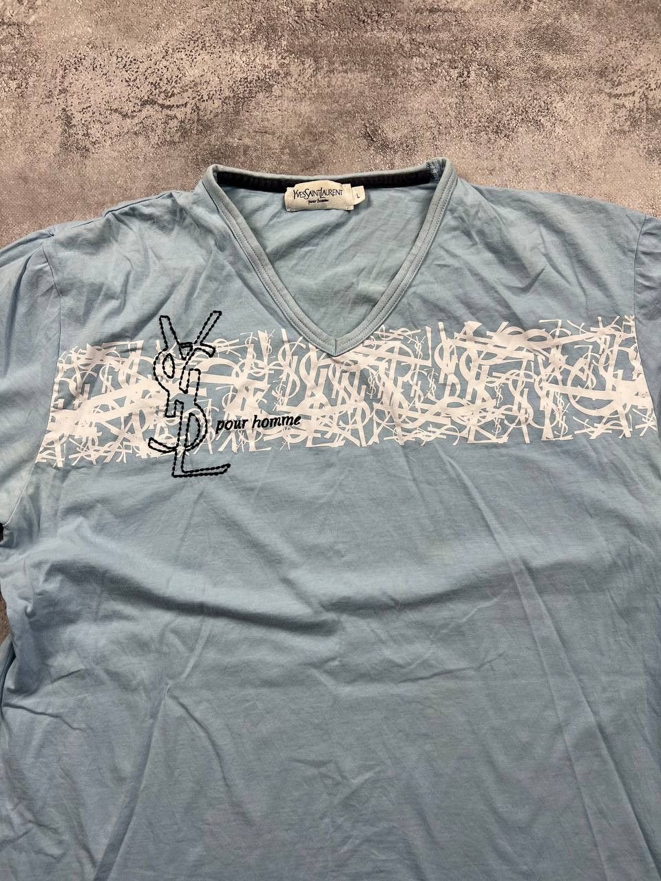 Yves Saint Laurent Vintage YSL Tee Yves Saint Laurent Monogram T-shirt Luxury Size US L / EU 52-54 / 3 - 5 Thumbnail