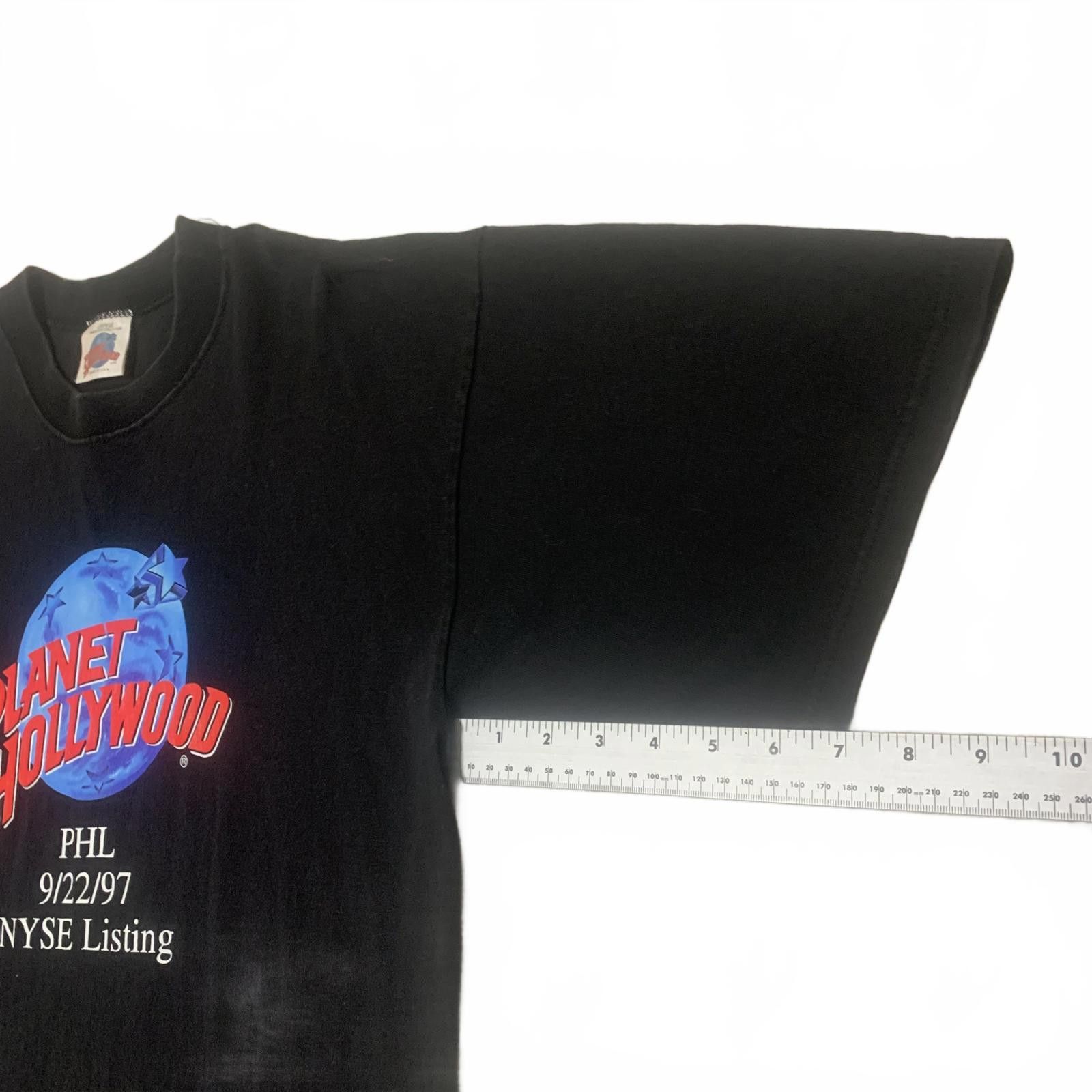 Planet Hollywood Vintage Planet Hollywood PHL 9/22/97 NYSE Listing Black Tee Size ONE SIZE - 6 Thumbnail