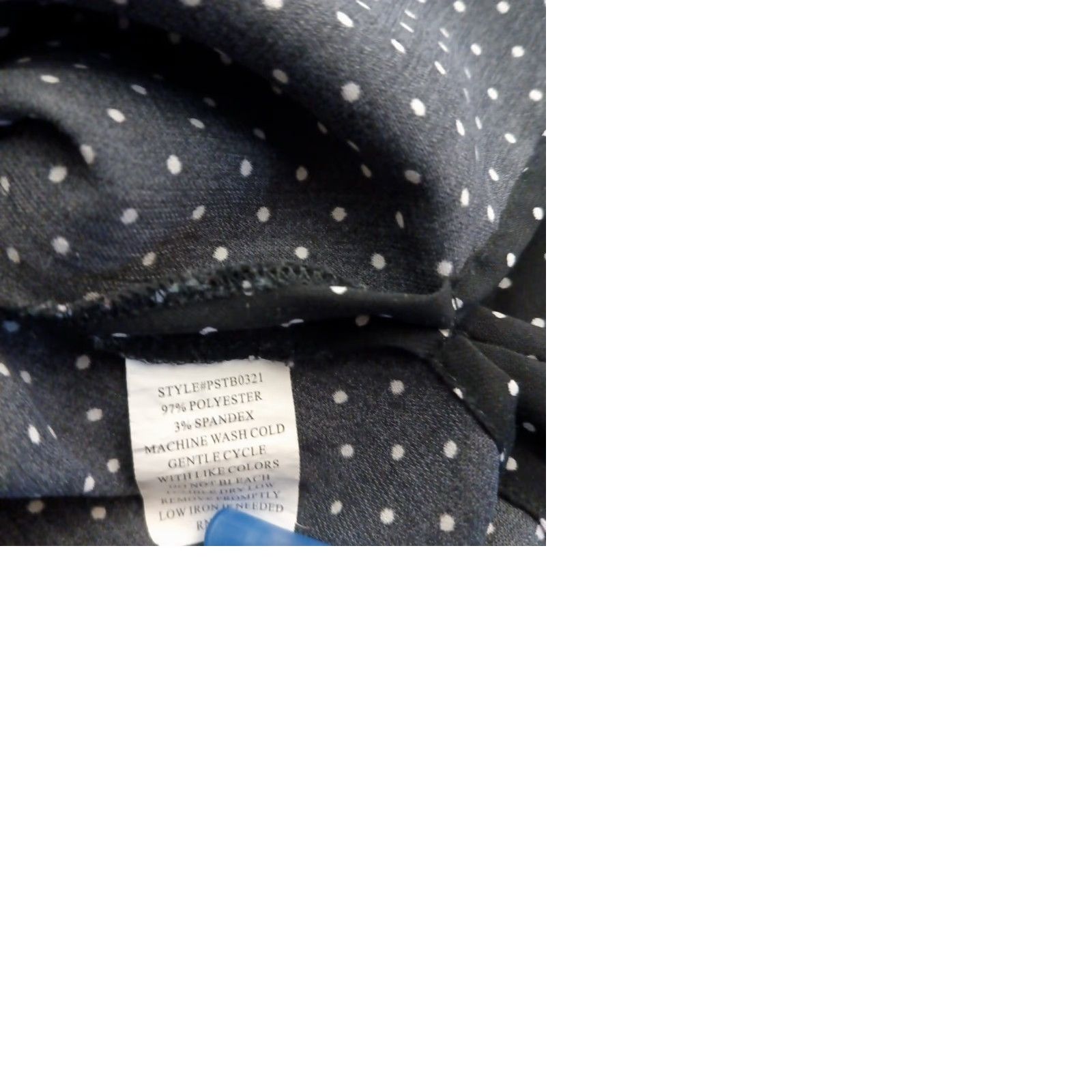 Vintage Notations Petite Shirt Womens PM Black Polka Dot Long Sleeve Button-Up Collared Pocketed NM Size M / US 6-8 / IT 42-44 - 9 Thumbnail