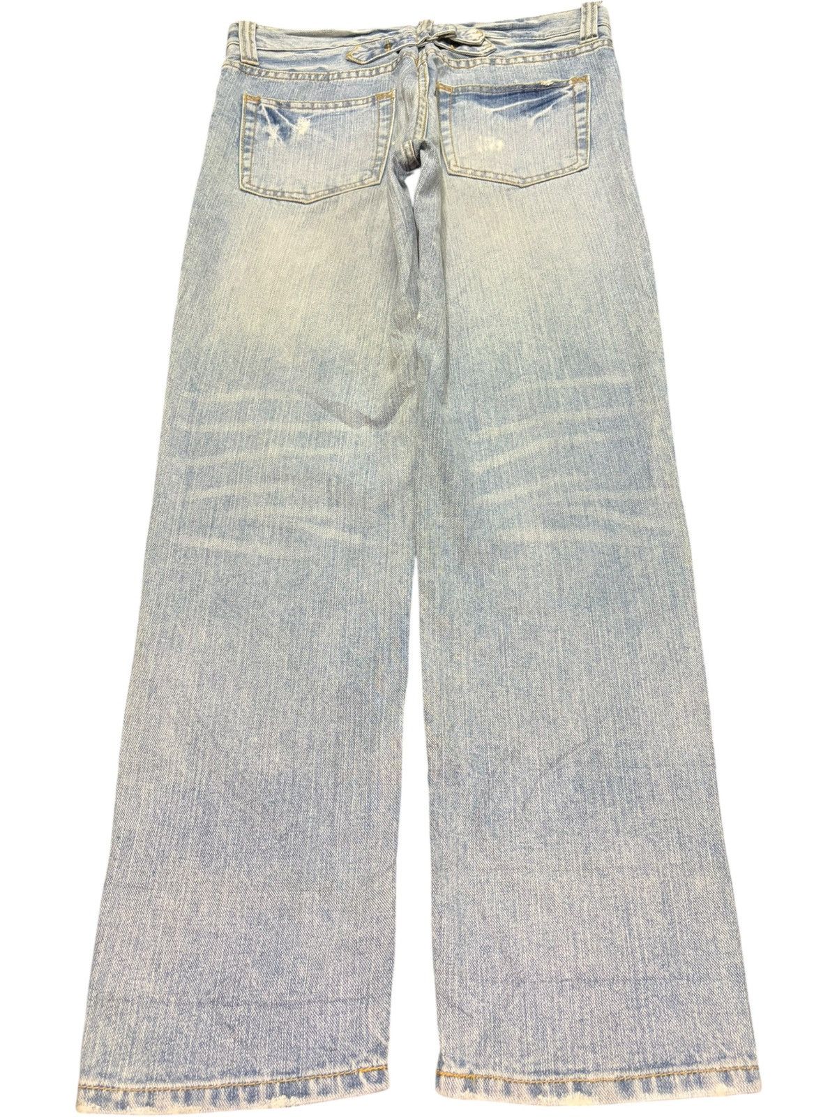 Diesel Vintage Japanese Brand Buckle Back Distressed Jeans Size 29" - 2 Thumbnail