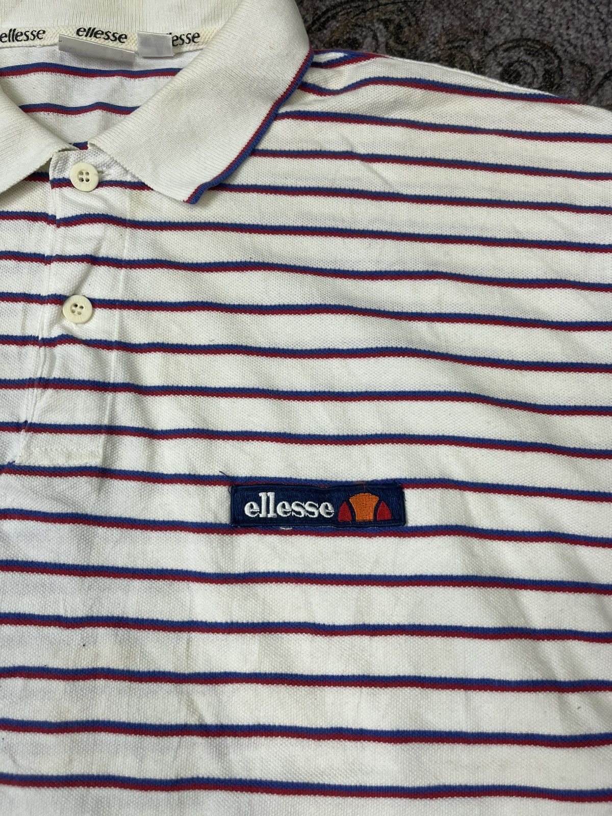 Ellesse Vintage Ellesse Stripe Polo Tee Streetwear Size US L / EU 52-54 / 3 - 12 Thumbnail
