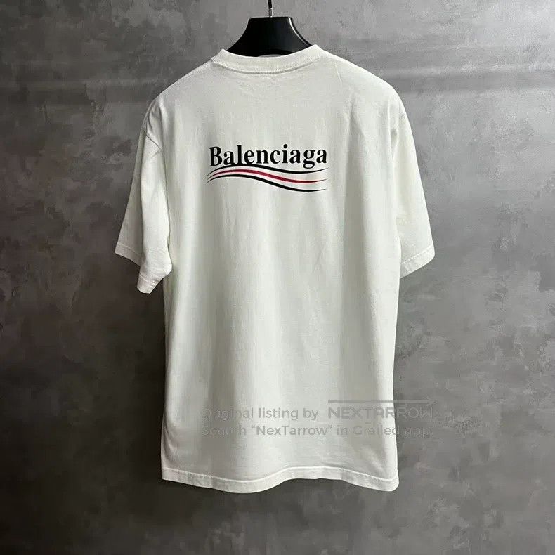 Balenciaga Balenciaga White logo letter print detail short sleeve Size US XS / EU 42 / 0 - 5 Thumbnail