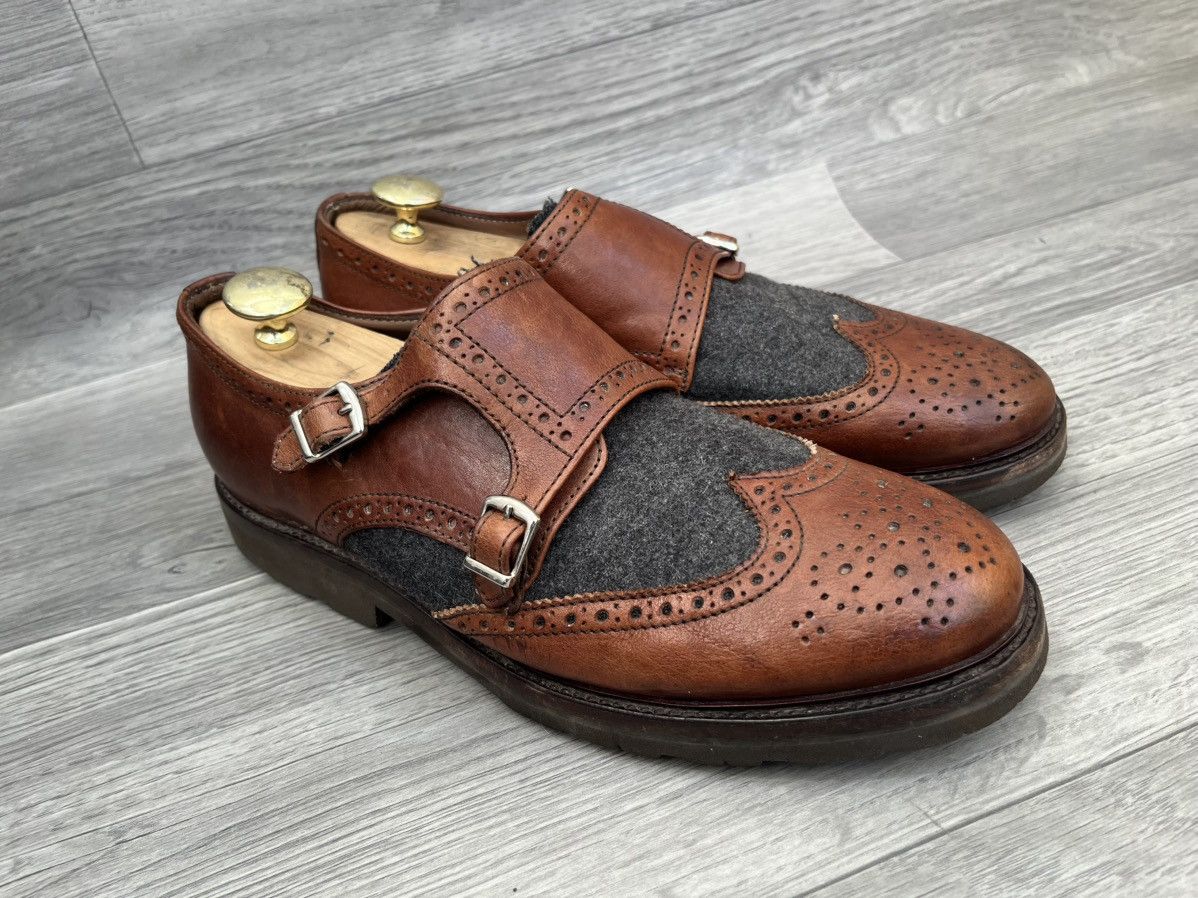 Brunello Cucinelli Brunello cucinelli brown double monk strap dress shoes Size US 11 / EU 44 - 6 Thumbnail