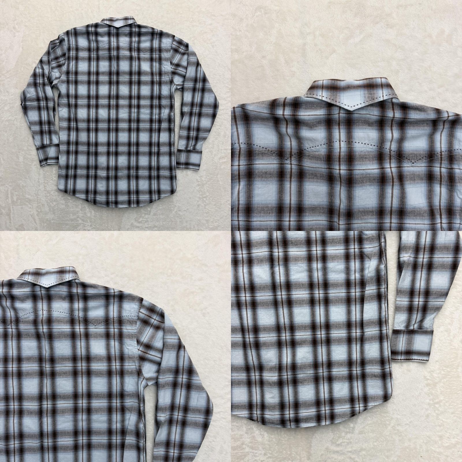 Vintage VINTAGE B&D by Panhandle Slim Shirt Mens Medium Blue Plaid Western Pearl Snap Shirt Size US M / EU 48-50 / 2 - 9 Thumbnail