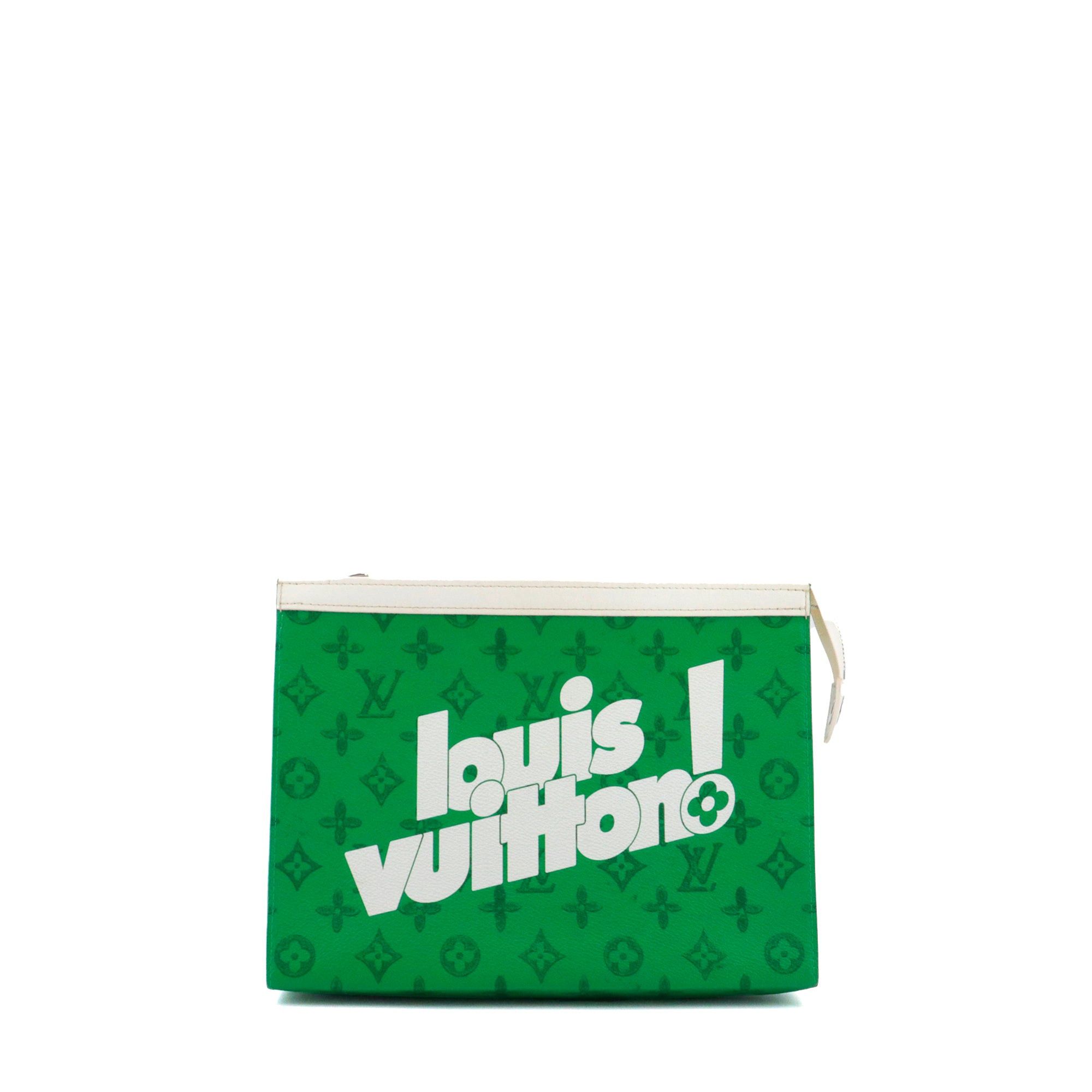 Louis Vuitton LOUIS VUITTON - Louis Vuitton MM Everyday Voyage Pochette in green monogram canvas Size ONE SIZE - 1 Thumbnail