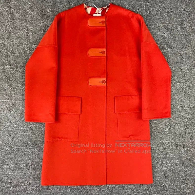 Hermes Hermes Orange Cashmere Coat Size XS / US 0-2 / IT 36-38 - 1 Thumbnail