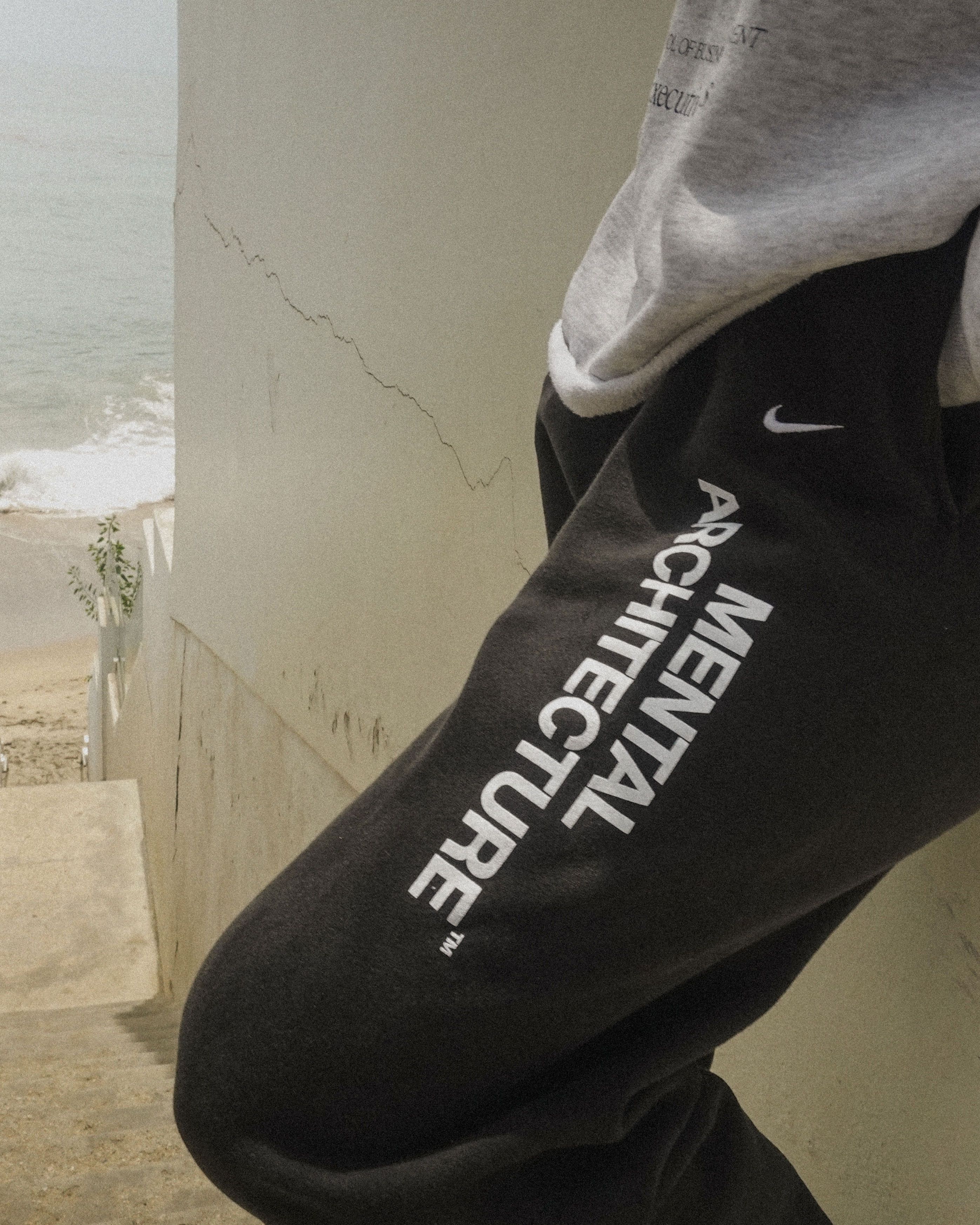 Vintage Mental Architecture Logo Upcycled 90's Nike Sweatpants USA Size US 30 / EU 46 - 2 Thumbnail
