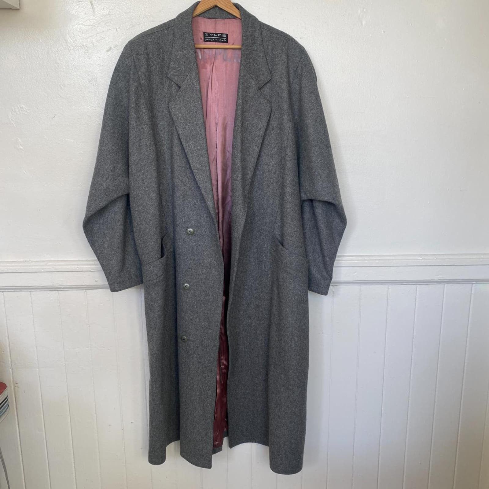 Vintage Zylos George Machado Overcoat Wool Rayon