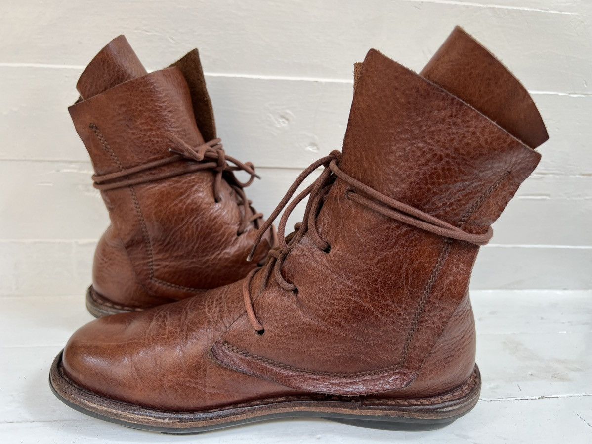 Trippen TRIPPEN Rectangle f Brown Leather Boots Size US 7 / IT 37 - 7 Thumbnail