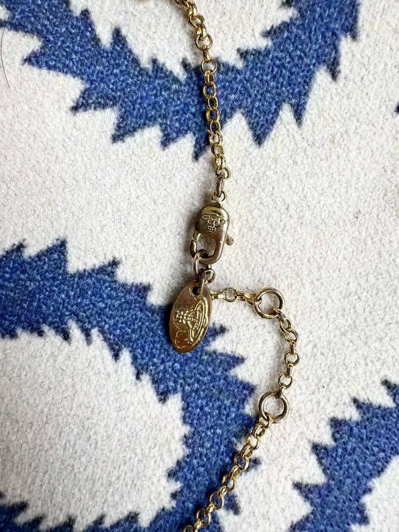 Vivienne Westwood Vivienne Westwood Vintage Gold Diamond-Embossed Orb Earth Size ONE SIZE - 9 Thumbnail