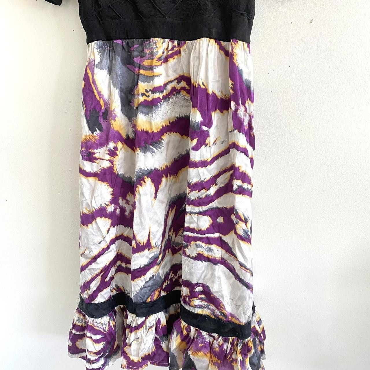 Bebe BEBE BLACK MULTICOLOR PURPLE Y2K DRESS WOMENS SIZE MEDIUM Size M / US 6-8 / IT 42-44 - 7 Thumbnail