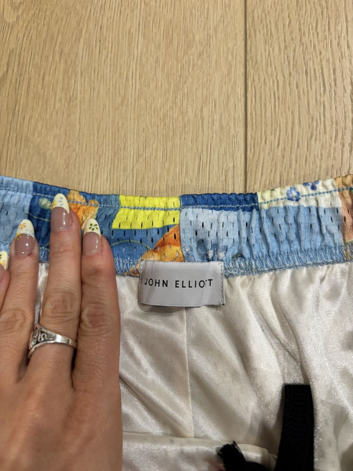 John Elliott John Elliott Game Shorts Floral Patchwork Mesh Shorts Size US 30 / EU 46 - 3 Thumbnail
