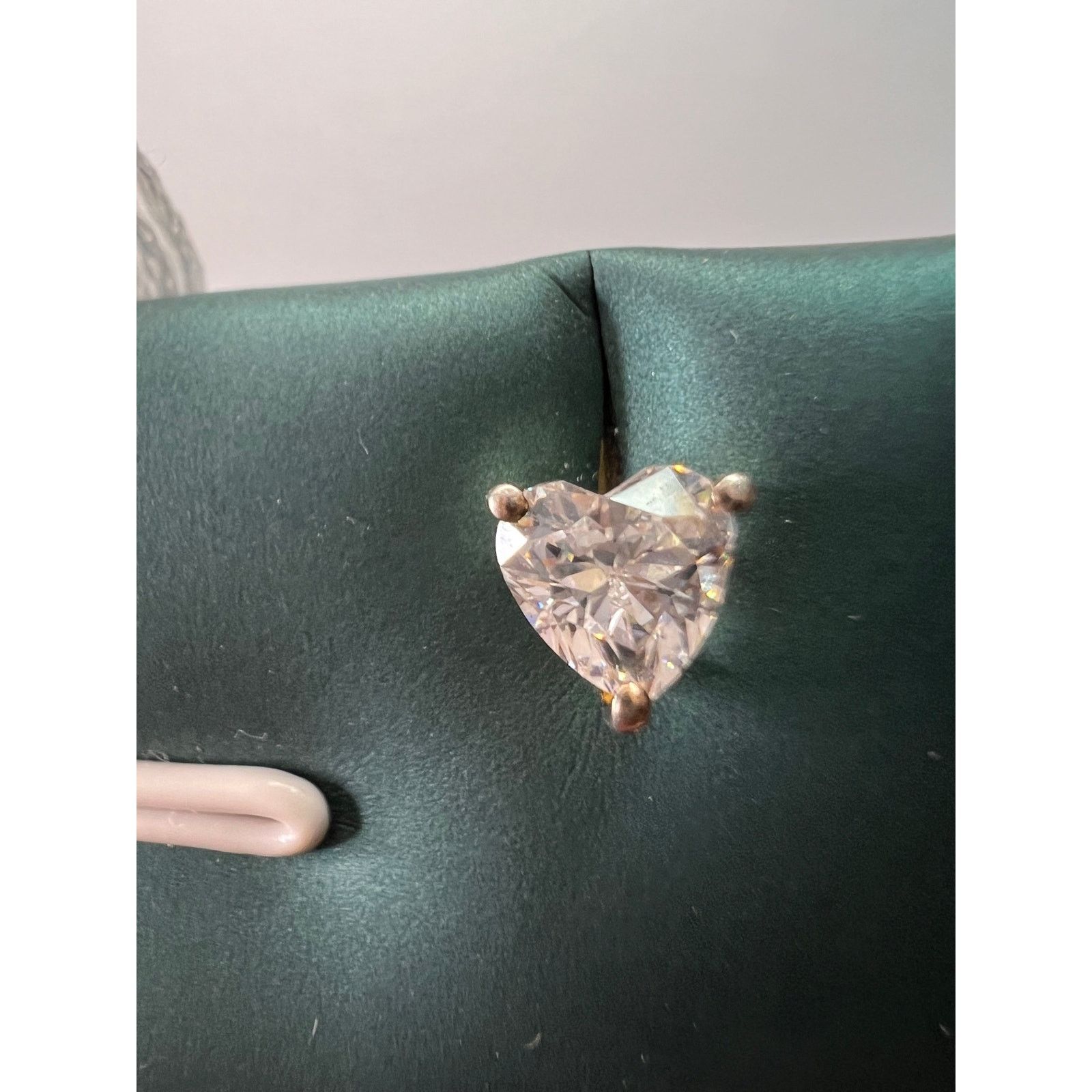 Other Heart shaped CZ stud earrings in sterling silver Size ONE SIZE - 3 Thumbnail