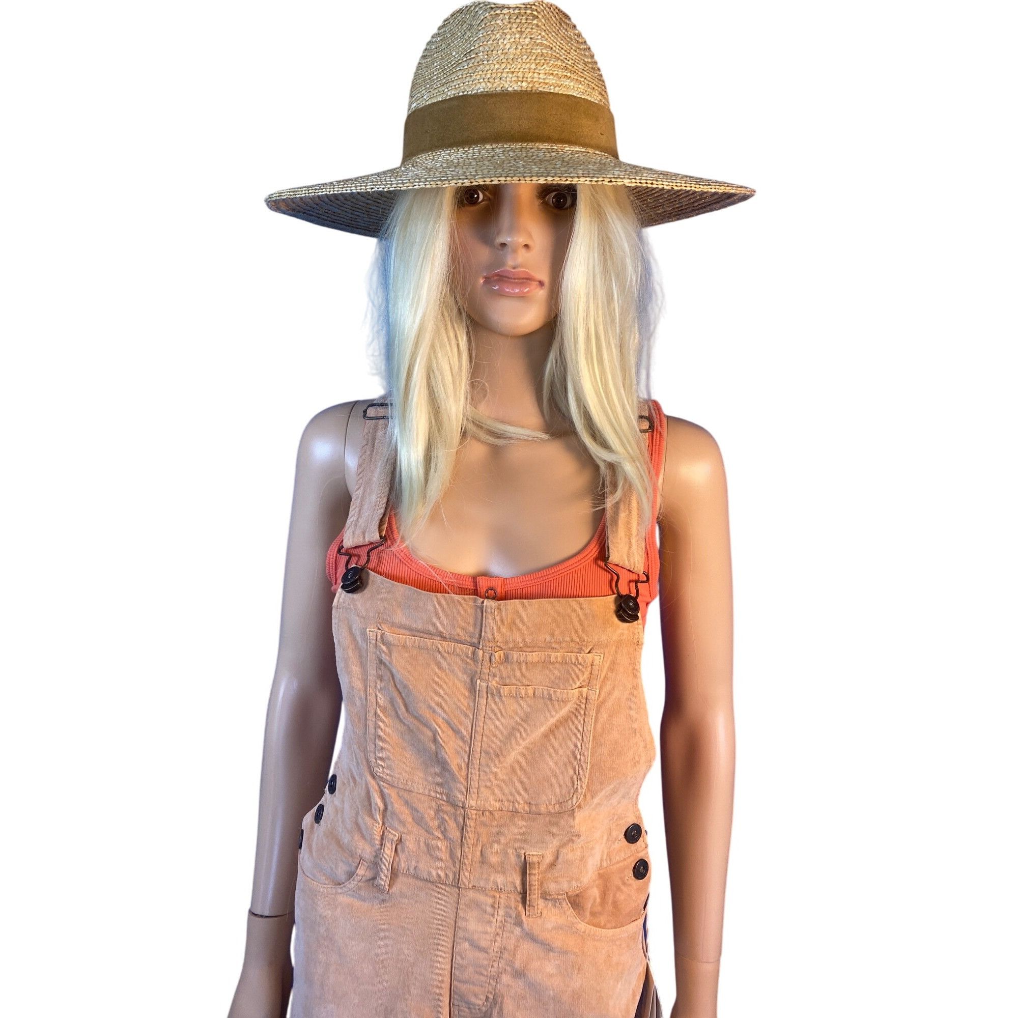 Other NWT Gigi Pip Isla Straw Fedora Hat S/M 57cm Adjustable Wide Size ONE SIZE - 3 Thumbnail