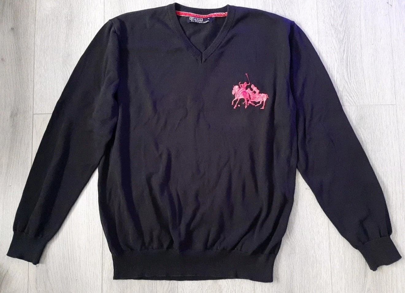 Polo Ralph Lauren Polo Ralph Lauren V Neck Sweater Big Pony Pullover Size US XL / EU 56 / 4 - 9 Thumbnail