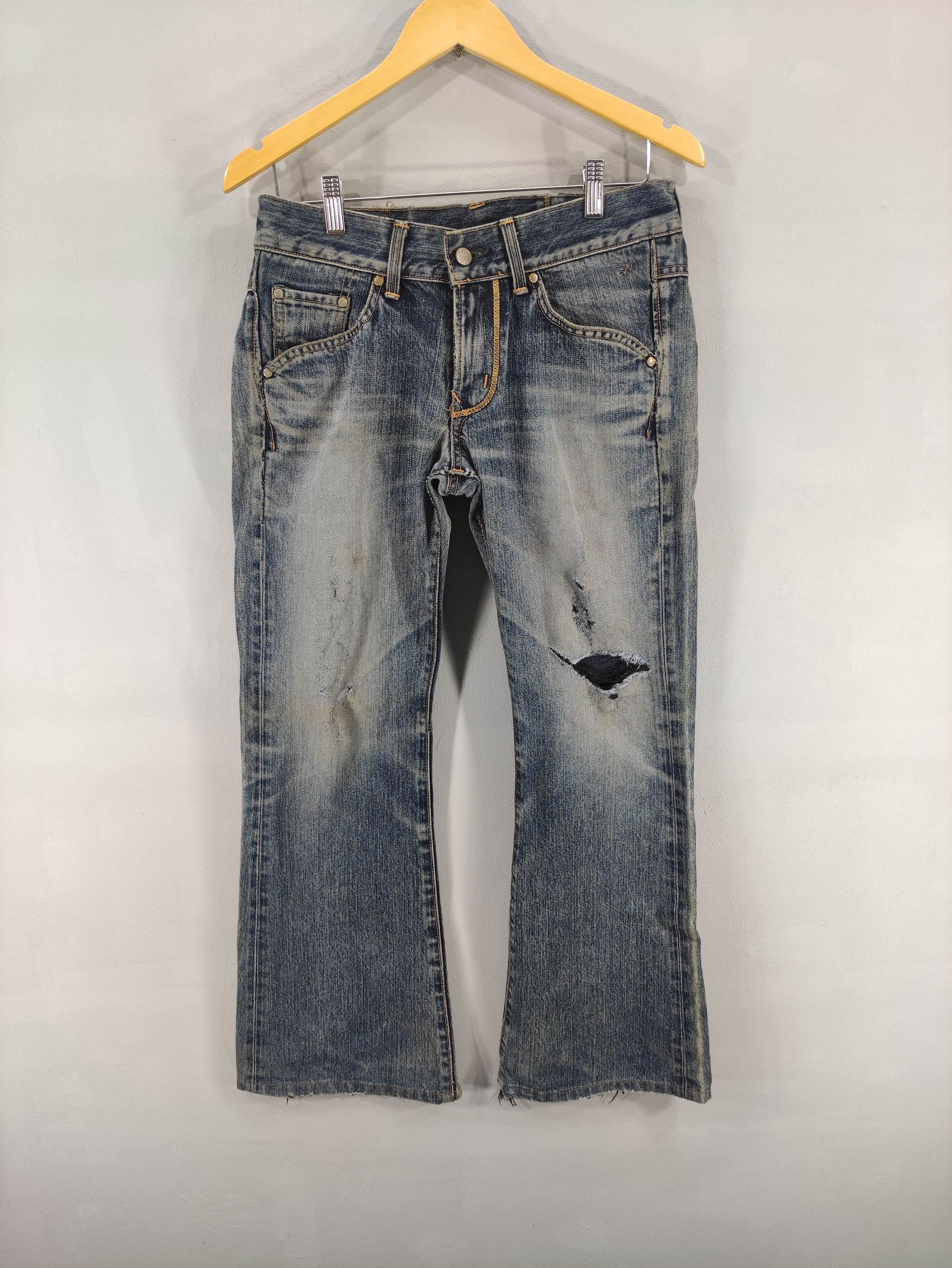 Edwin Vintage Edwin 503 Distressed Denim Jeans Flare Bootcut Size US 32 / EU 48 - 1 Thumbnail