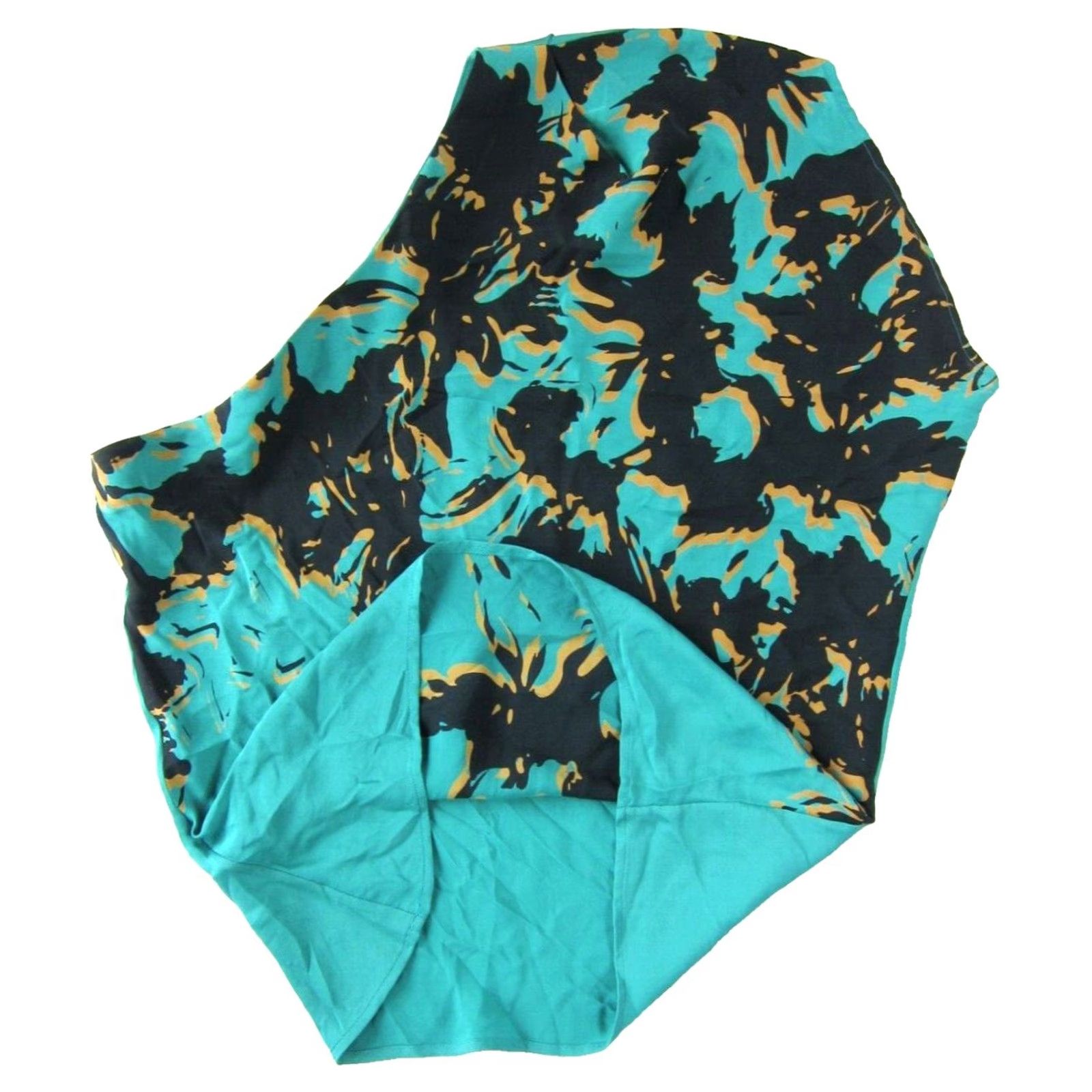 7 For All Mankind 7 For All Mankind Blouse One Shoulder Silk Geometric Small Green XS? Size S / US 4 / IT 40 - 4 Thumbnail