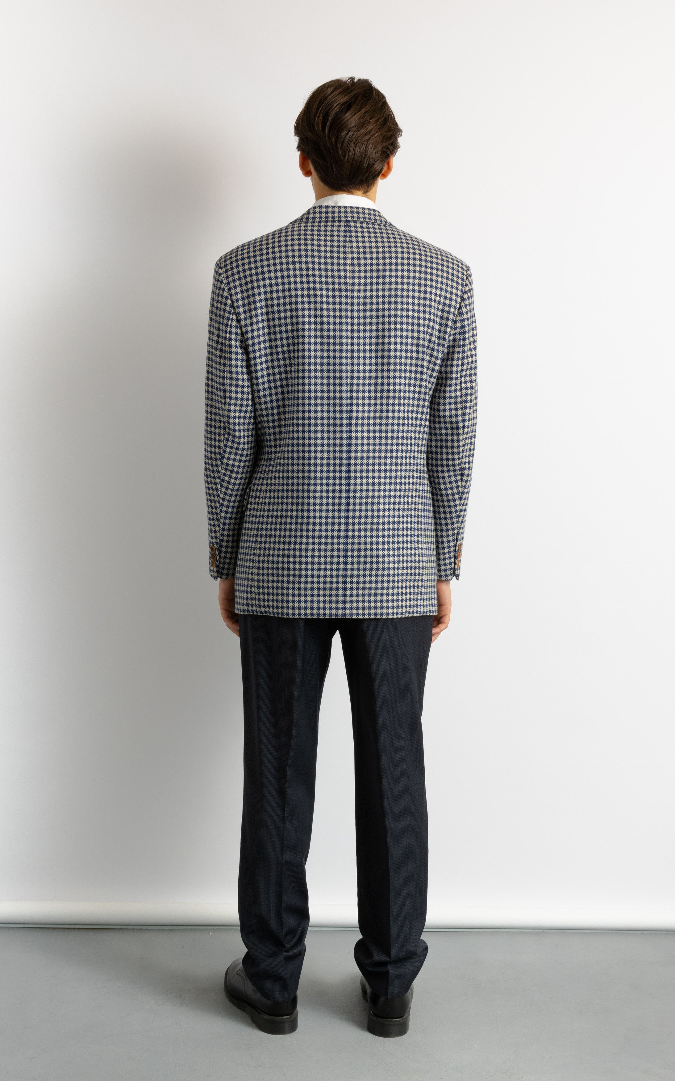 Other RENE LEZARD Blue Checked Wool Blazer 8702 Size US M / EU 48-50 / 2 - 3 Thumbnail