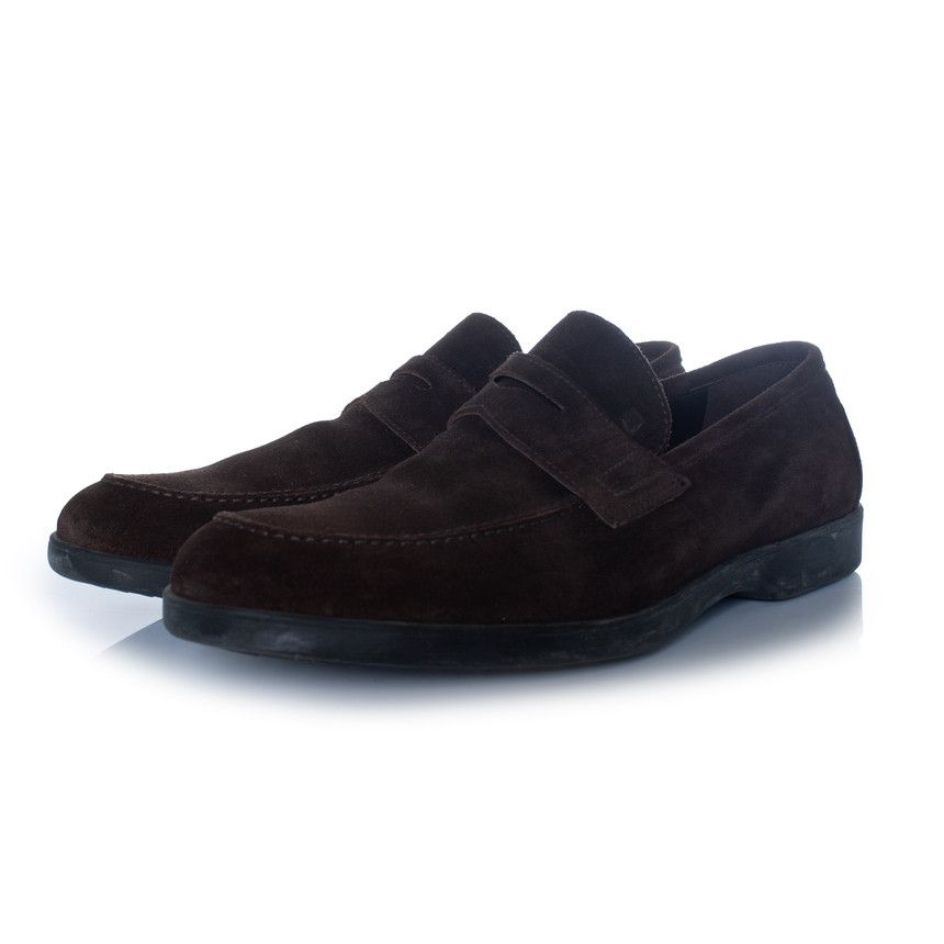 Fratelli Rossetti Fratelli Rossetti, Brown suede penny loafers Size US 9.5 / EU 42-43 - 1 Thumbnail