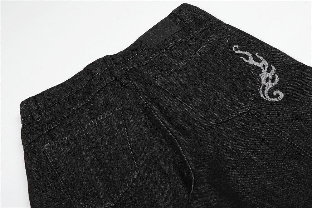 Japanese Brand Men's Vibe Loose-Fit Straight-Leg Street Denim Jeans Size US 32 / EU 48 - 5 Thumbnail