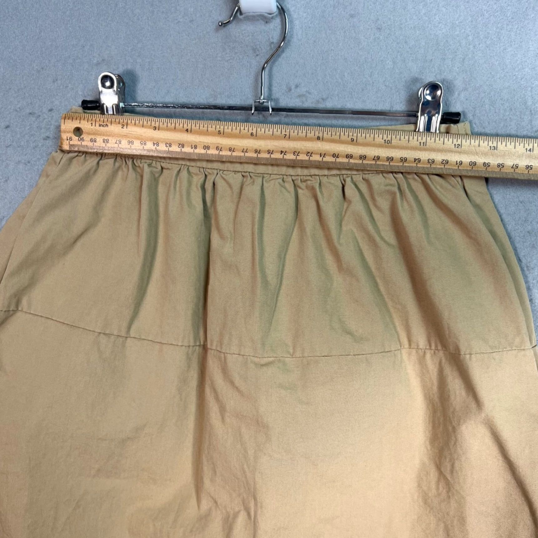 Gap VINTAGE Gap Skirt Women's XS Tan A-Line 100% Cotton Knee Length Pull On Size 26" / US 2 / IT 38 - 5 Thumbnail