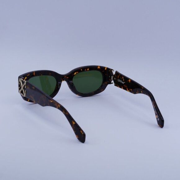 Off-White Off-White OERI14E PALMER 6055 Sunglasses Havana Oval Frame Size ONE SIZE - 9 Thumbnail