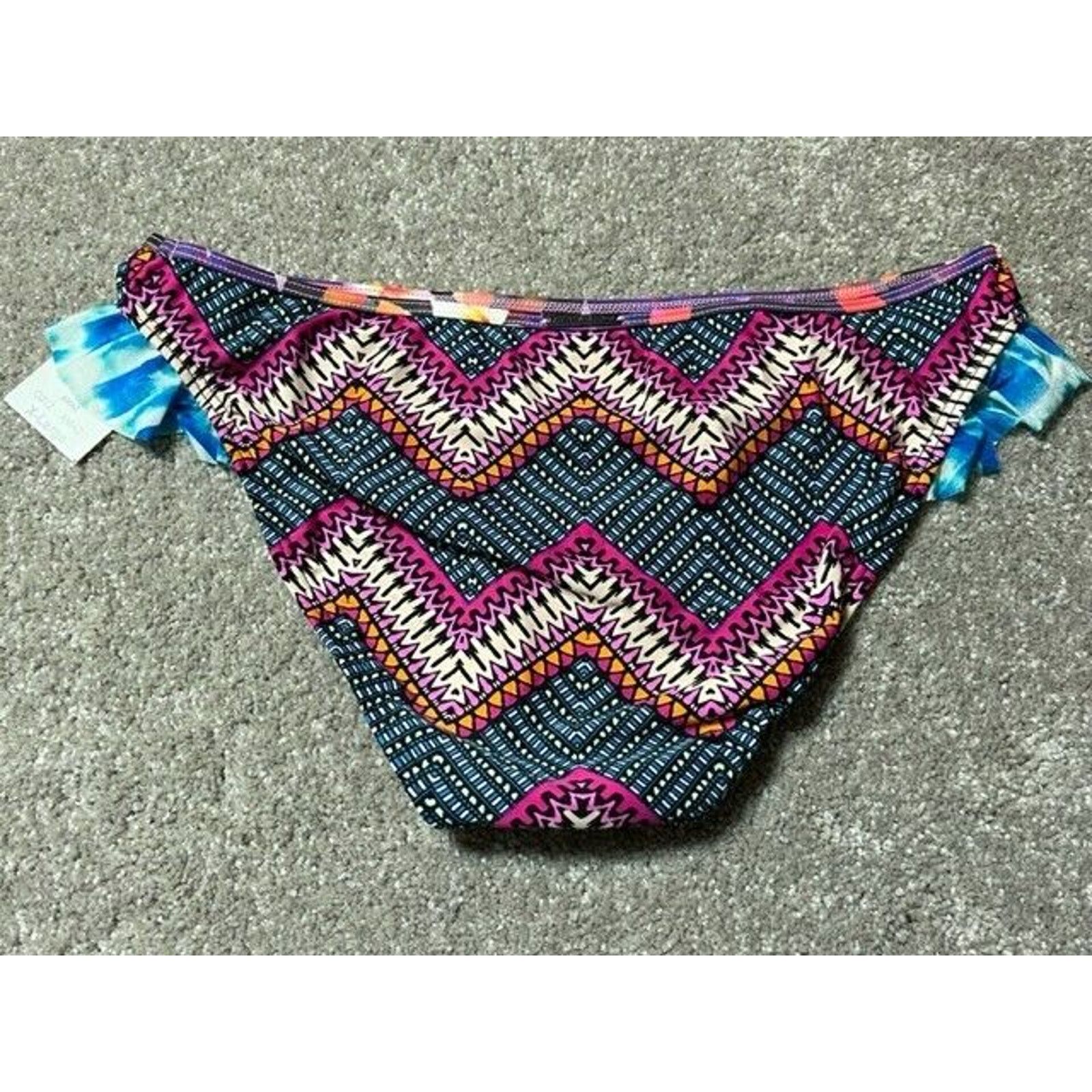 Other Swim Systems Bikini Swim Bottom Womens XL Ruffles Chevron Size XL / US 12-14 / IT 48-50 - 2 Thumbnail