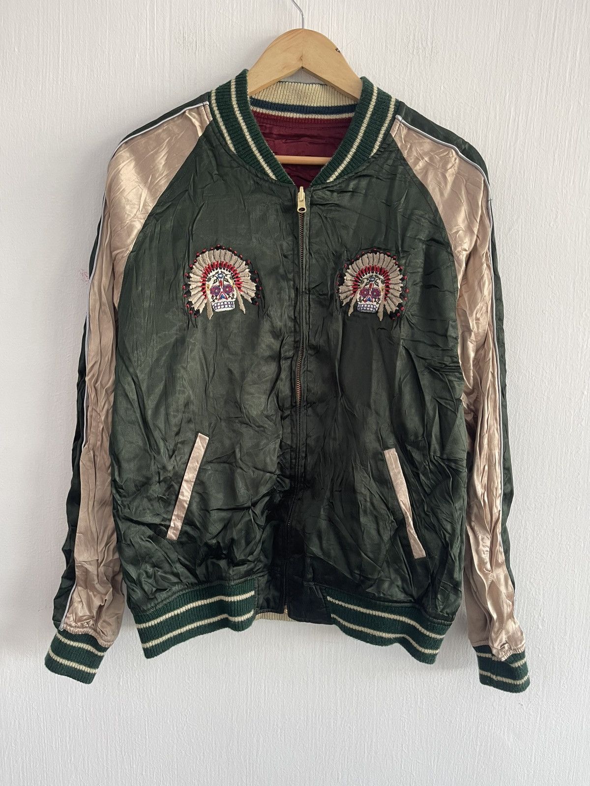Japanese Brand Houston Sukajan Souvenier Jacket Reversible Size US XL / EU 56 / 4 - 1 Thumbnail