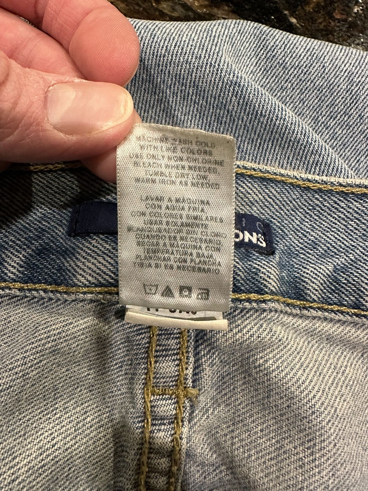 Basic Editions × Vintage Vintage Basic Editions Distressed Painter’s Blue Denim Jeans Size US 34 / EU 50 - 16 Thumbnail