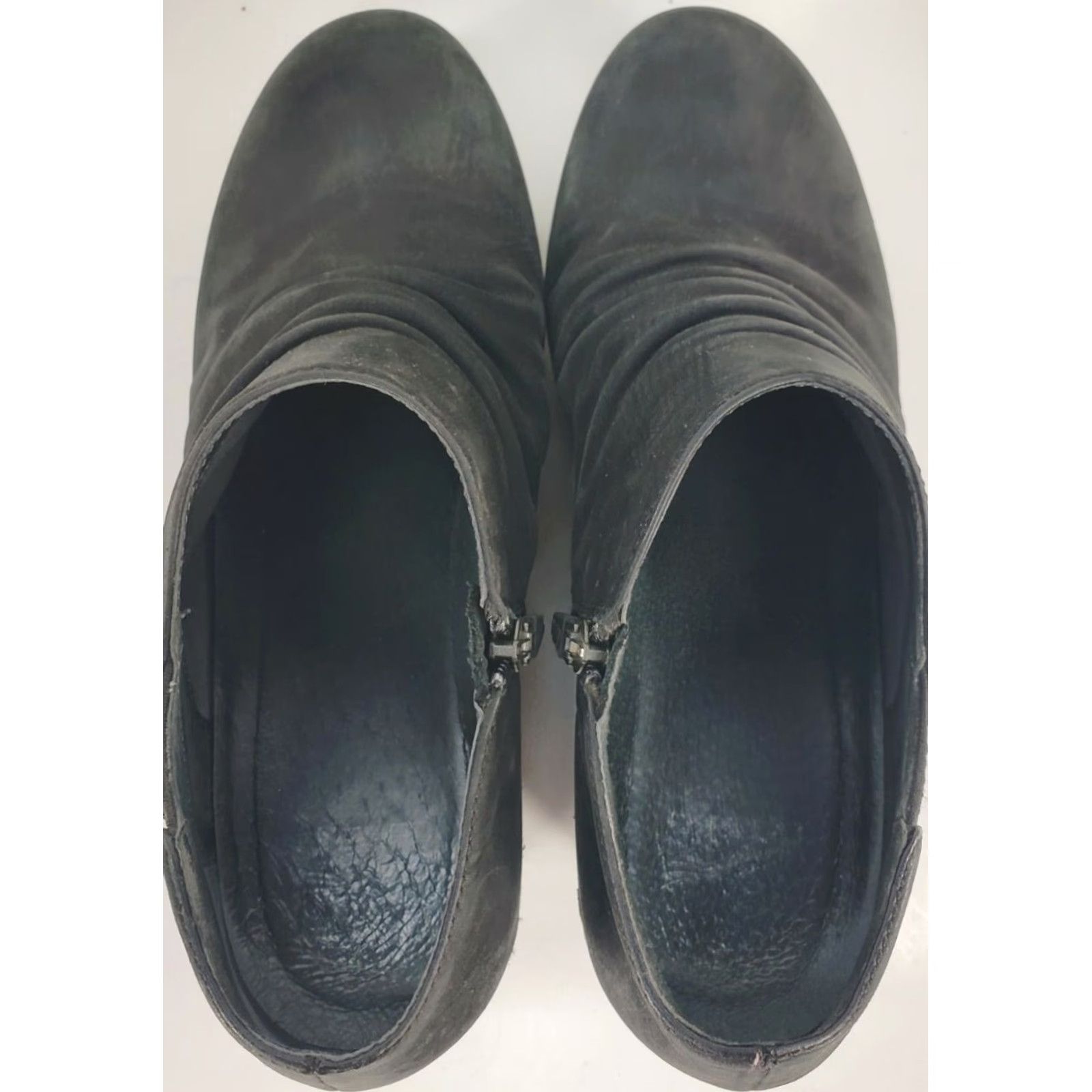 Dansko VINTAGE Dansko Sheena Nubuck Wedge Bootie Side Ankle Zip Women's Size 9M 40EU Black Size US 9 / IT 39 - 7 Thumbnail