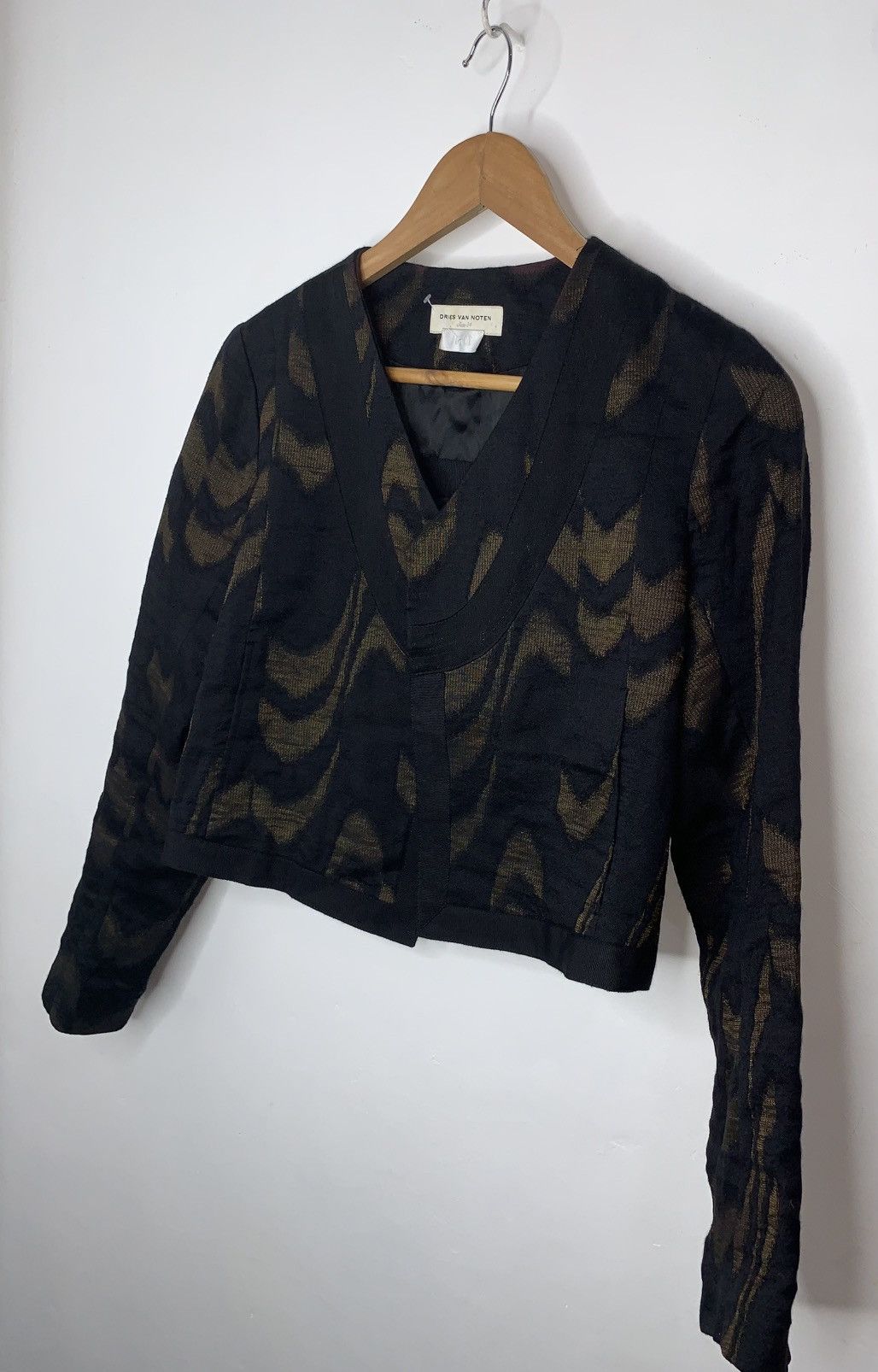 Dries Van Noten Dries Van Noten Short Gold Thread Jacket Size XXS / US 00 / IT 34 - 2 Thumbnail