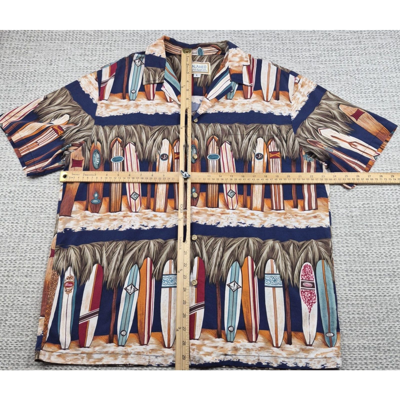 ALOHAS VINTAGE Kalaheo Hawaiian Shirt Mens Large Button-Up Surfboard Aloha Hawaii USA Made Size US L / EU 52-54 / 3 - 7 Thumbnail