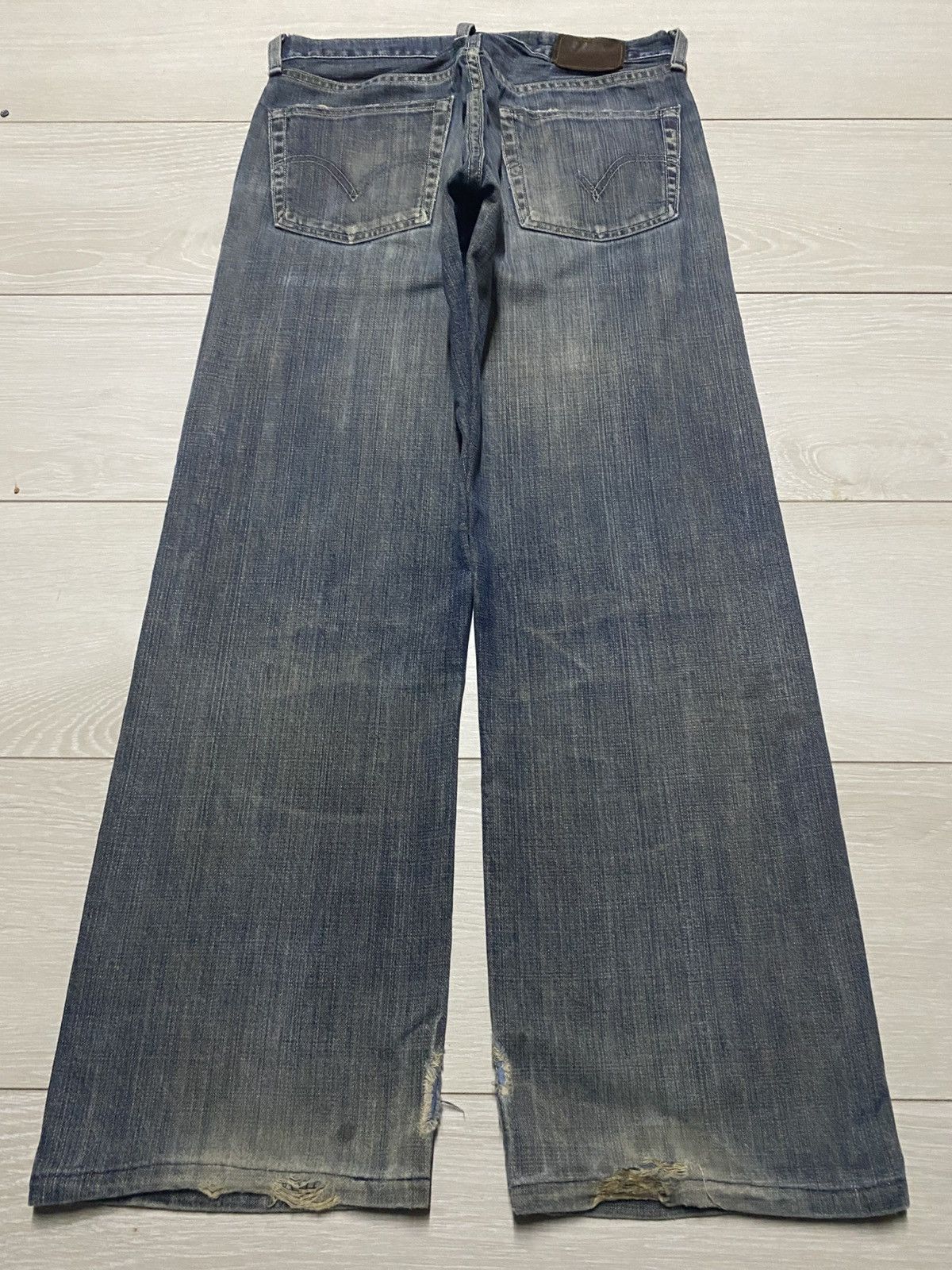 Levi's Vintage Levis 503 Button J38 Mud wash Distressed Baggy Jeans Size US 29 - 2 Thumbnail