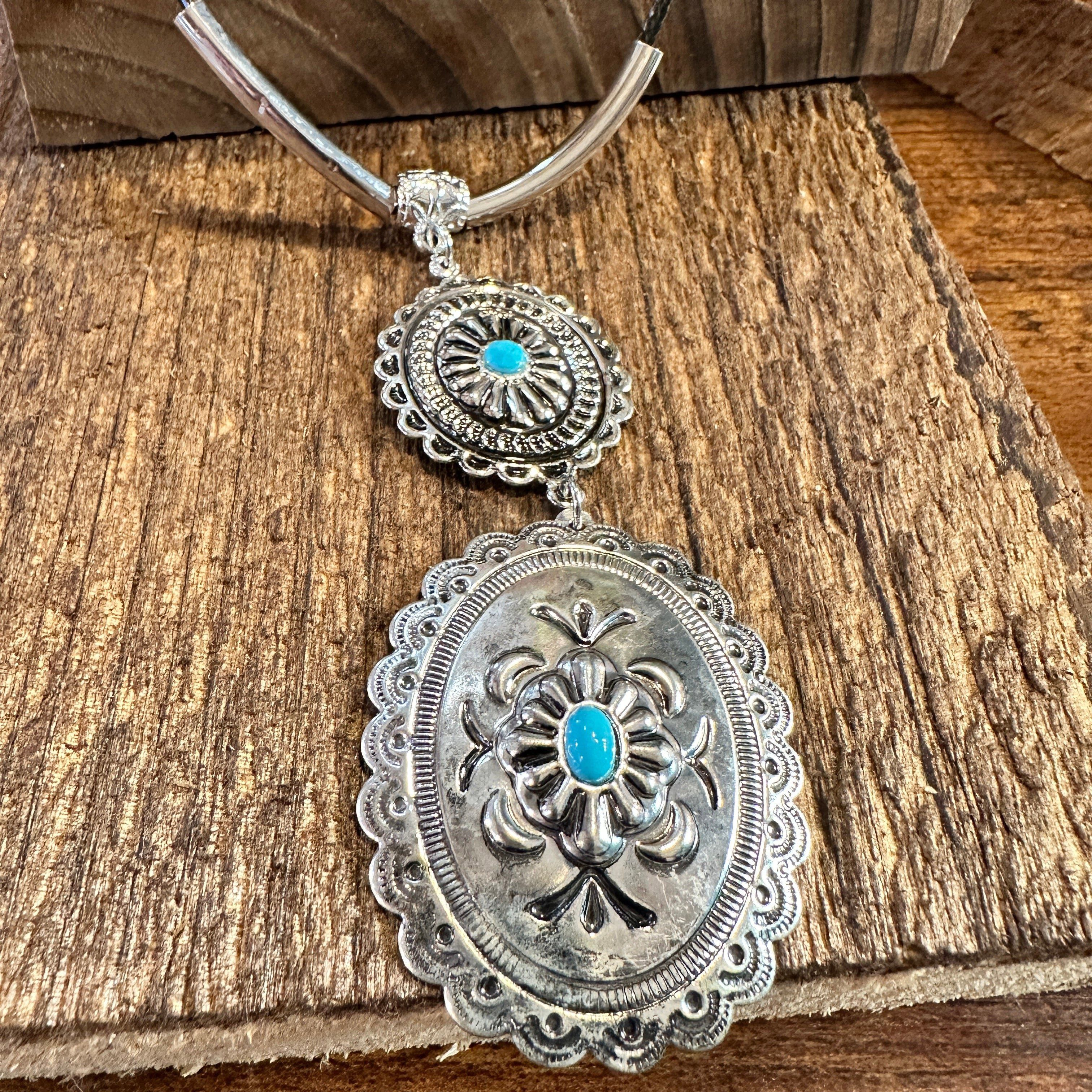 Other Turquoise Stone Bohemian Concho Jewelry Set with Fast Shippi Size ONE SIZE - 6 Thumbnail