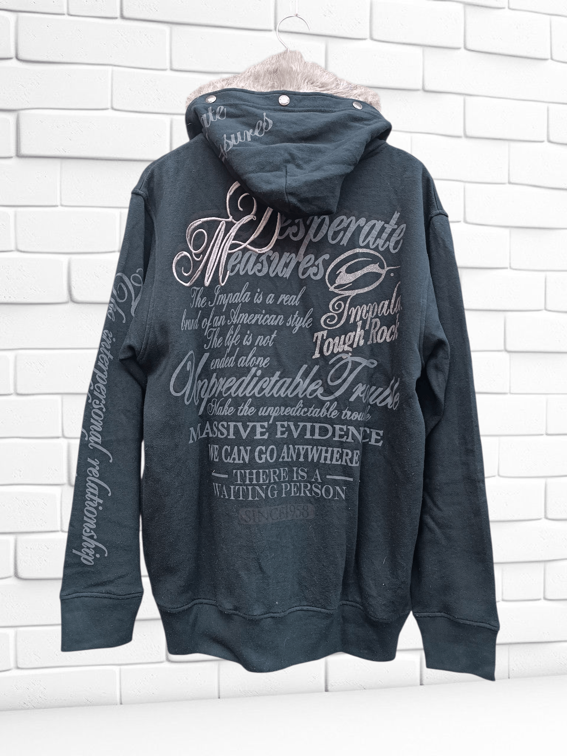 Vintage Vintage Impala Poem Seditionaries Fur Hoodie Sweater Size US L / EU 52-54 / 3 - 4 Thumbnail