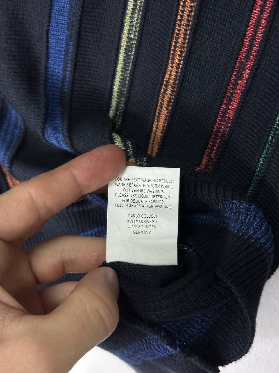 Carlo Colucci Carlo Colucci Knit Sweater Made in Italy Multicolor Striped Size US M / EU 48-50 / 2 - 10 Thumbnail